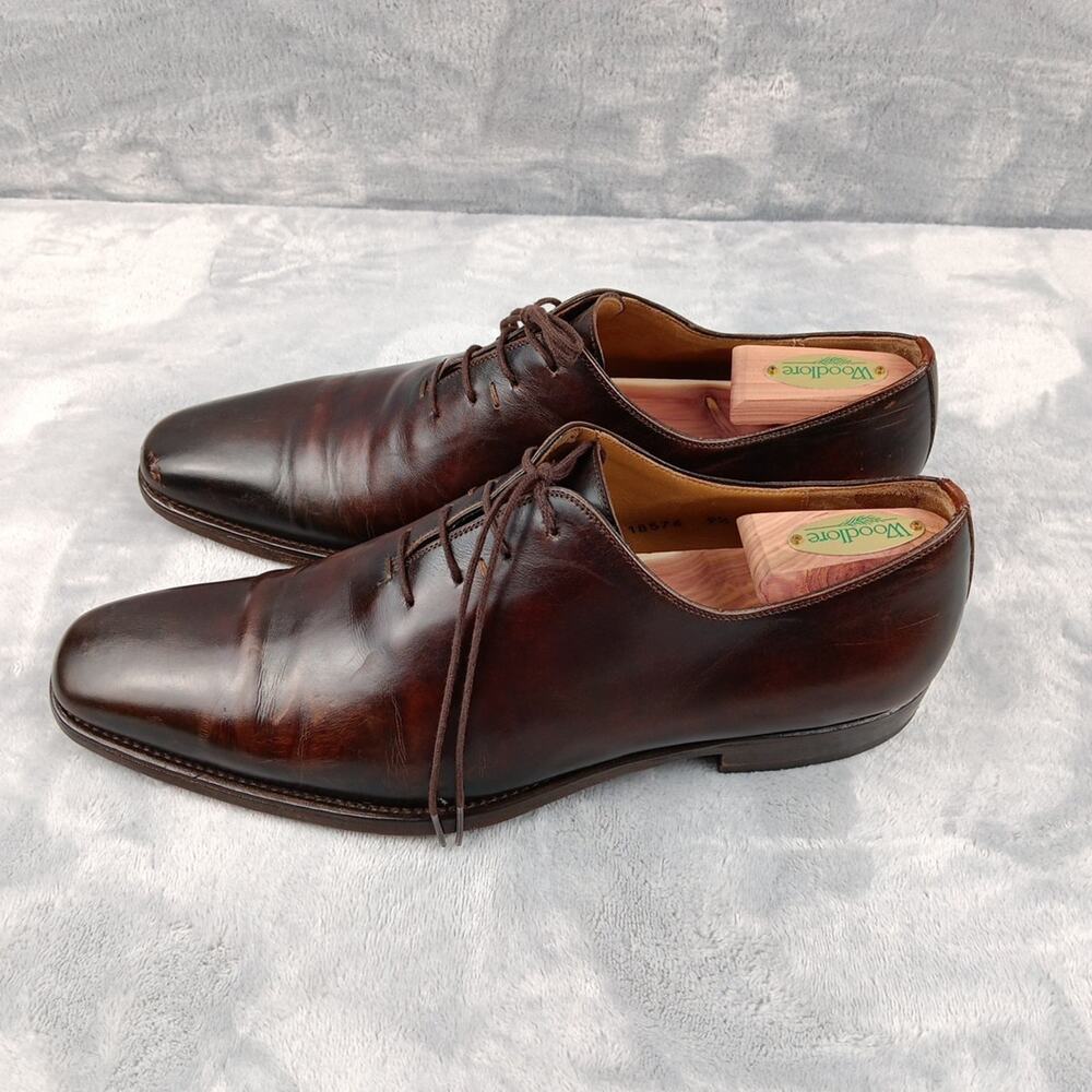 Magnanni Crucero Wholecut Oxford Shoes Men's Size 9.5 M Cognac Leather 18576 - Picture 3 of 16
